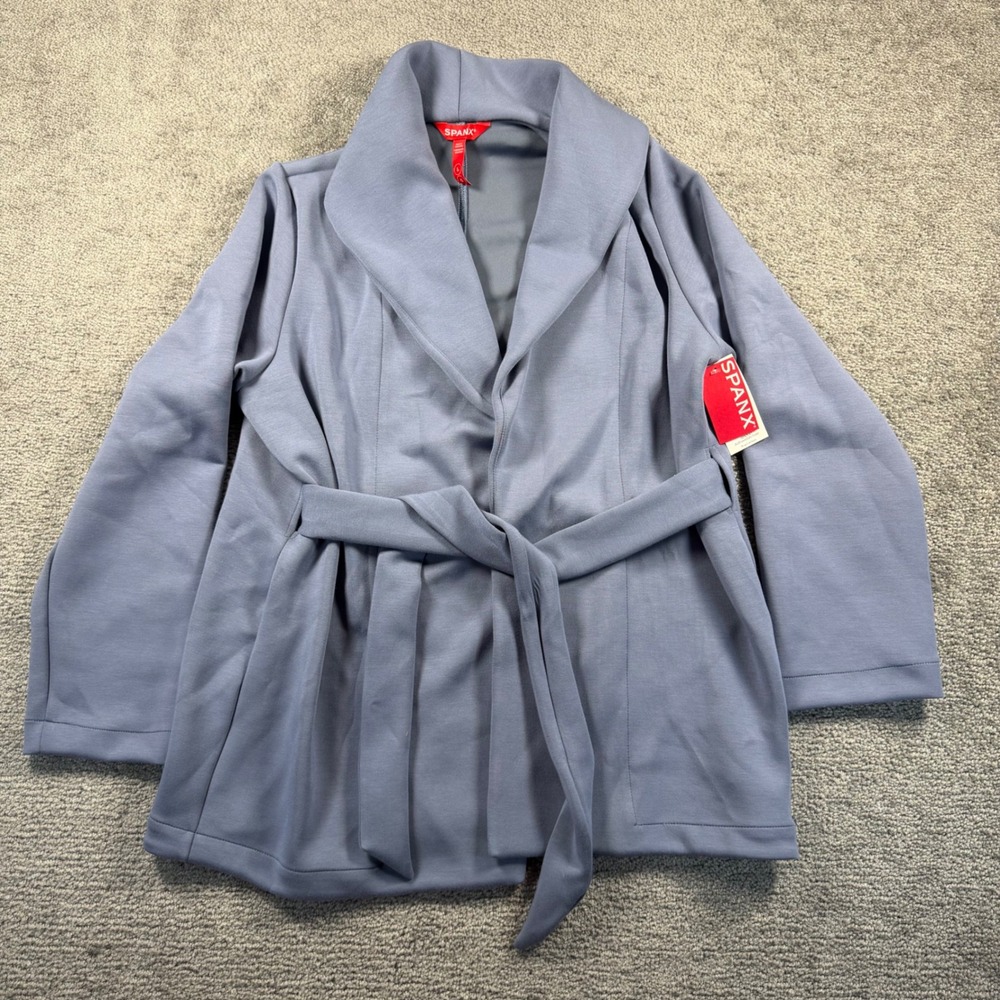Spanx AirEssentials Luxe Wrap Cardigan Rain Blue 21986R NWT L